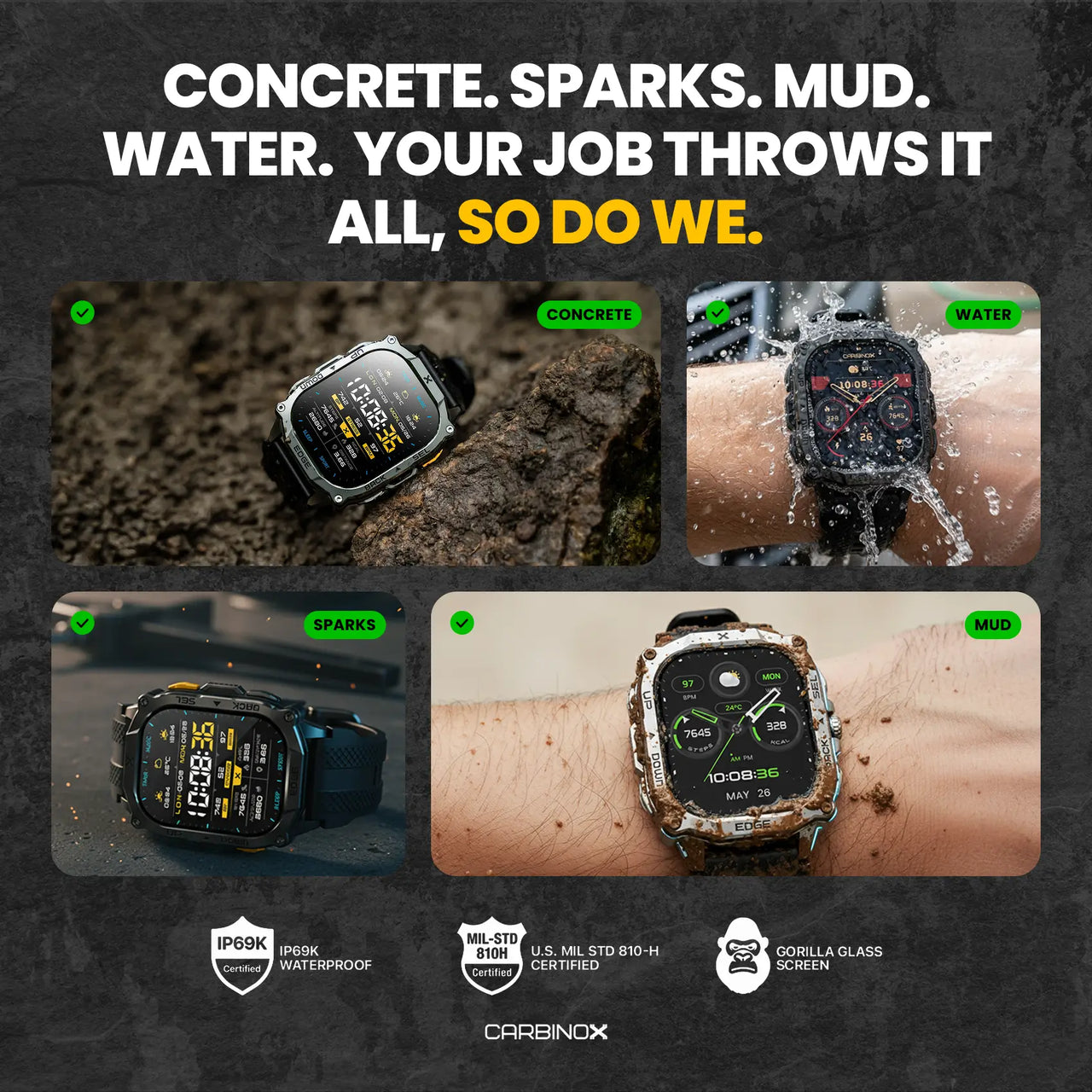 Reloj CARBINOX EDGE Smartwatch Ultra Resistente